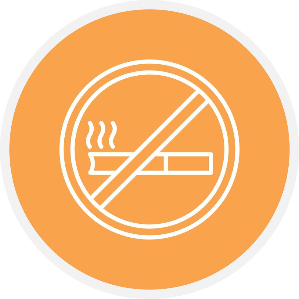 cerchio della linea non fumatori vettore
