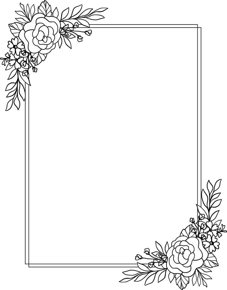 cornice floreale ghirlanda monogramma invito composizione floreale fiore decorazione botanica vettore