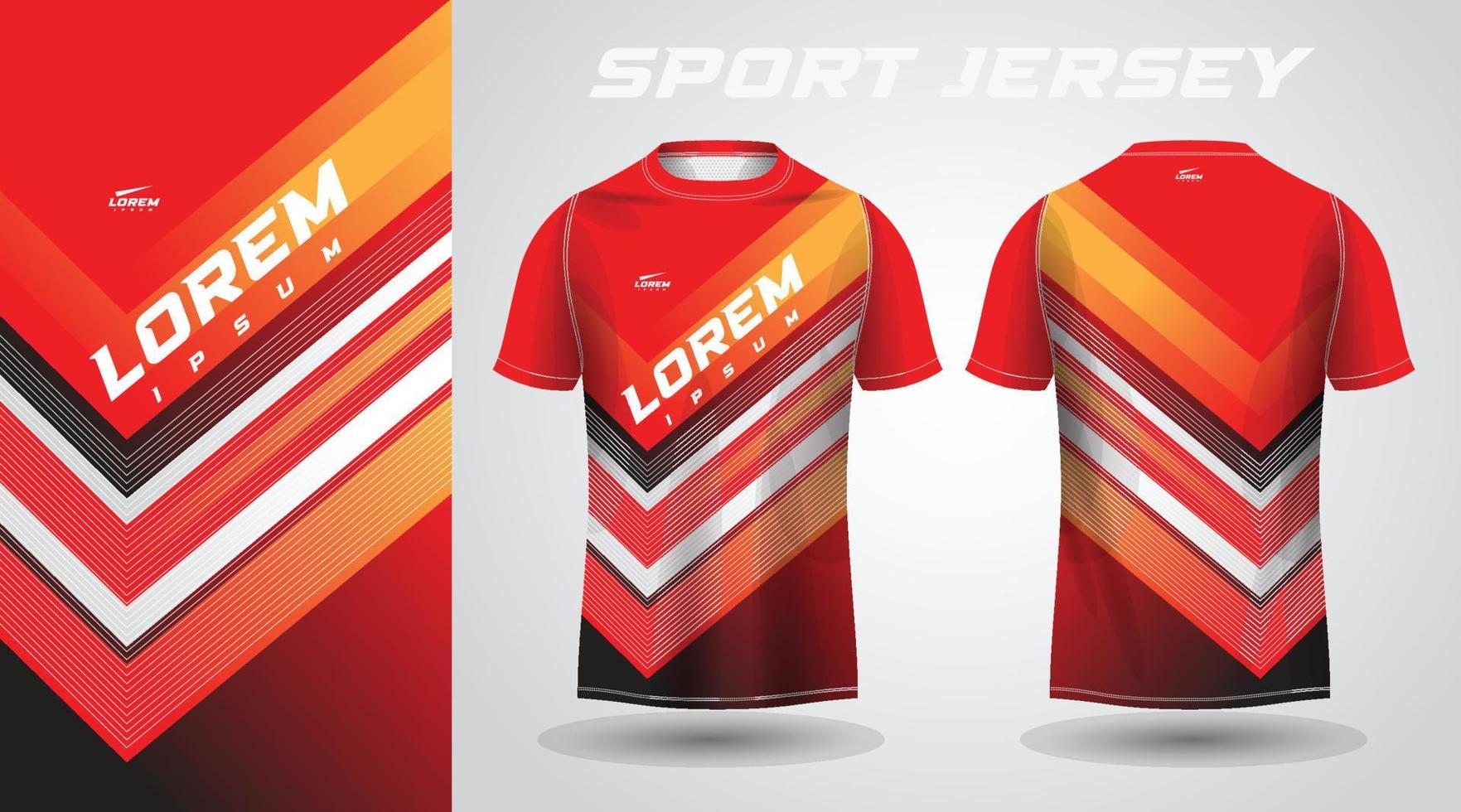 design in jersey sportivo rosso vettore