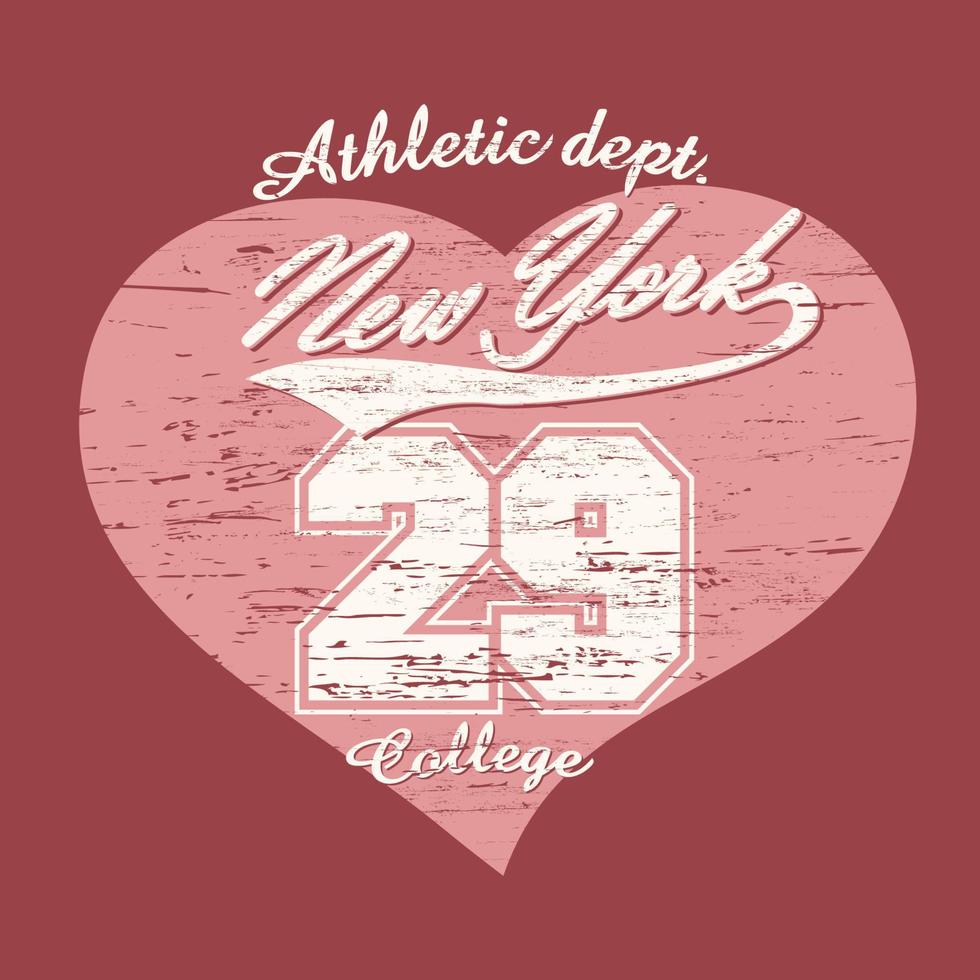 grafica tipografica di new york city, design di stampa ad acquerello per t-shirt per ragazze - abbigliamento originale di New York, stampa vintage per abbigliamento sportivo - illustrazione vettoriale