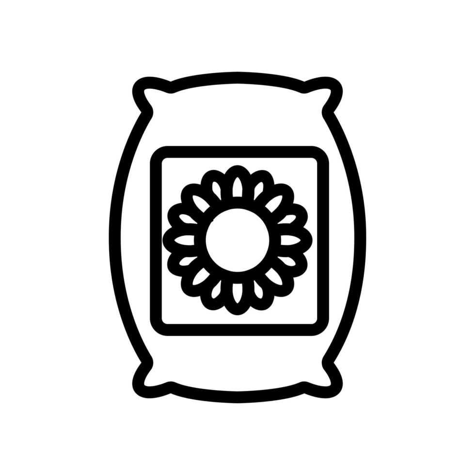 sacchetto di semi di girasole icona vettore contorno illustrazione