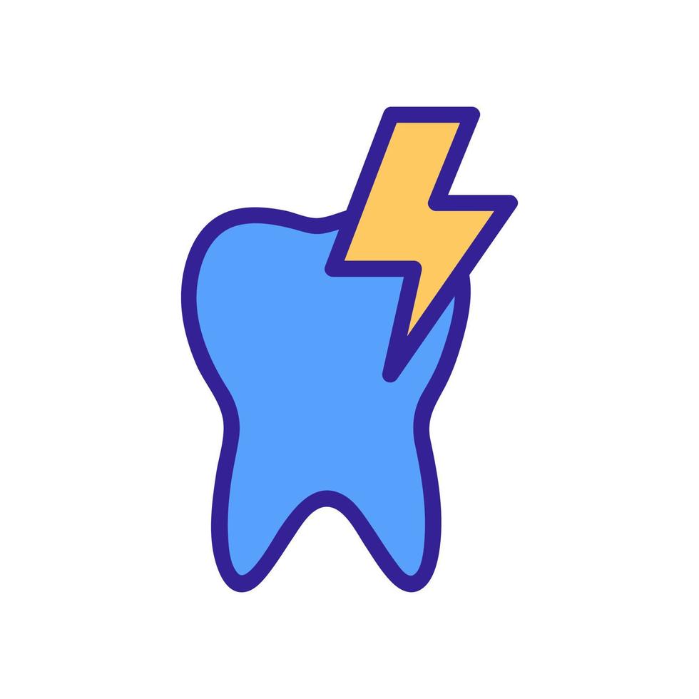 vettore icona mal di denti. illustrazione del simbolo del contorno isolato