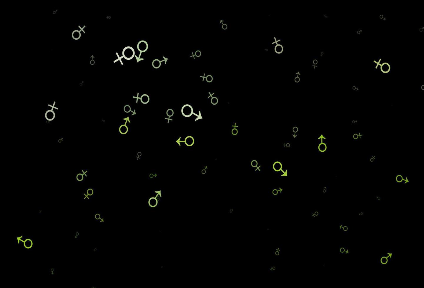 trama vettoriale verde scuro con icone maschili e femminili.