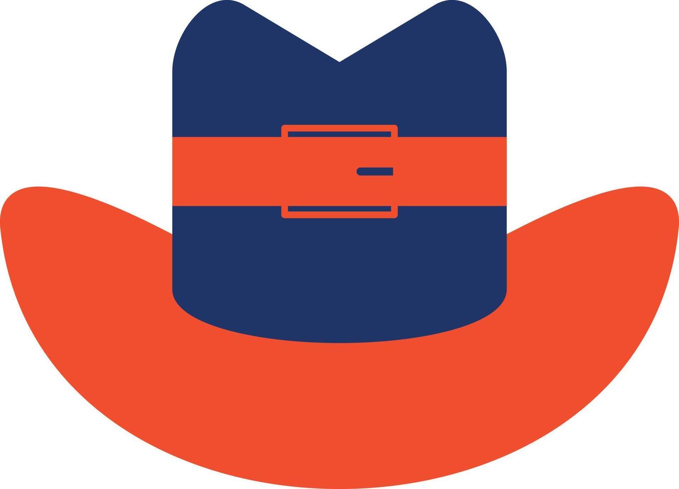 icona del colore del cappello da cowboy vettore