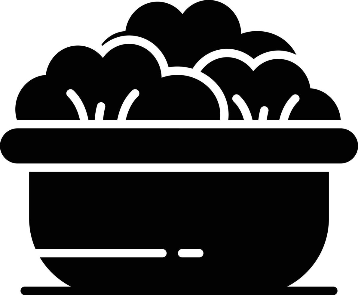icona del glifo con insalata vettore