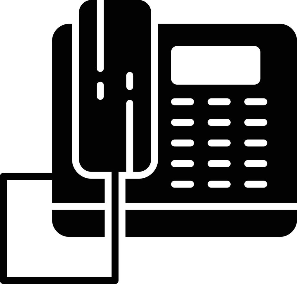 icona del glifo del telefono vettore