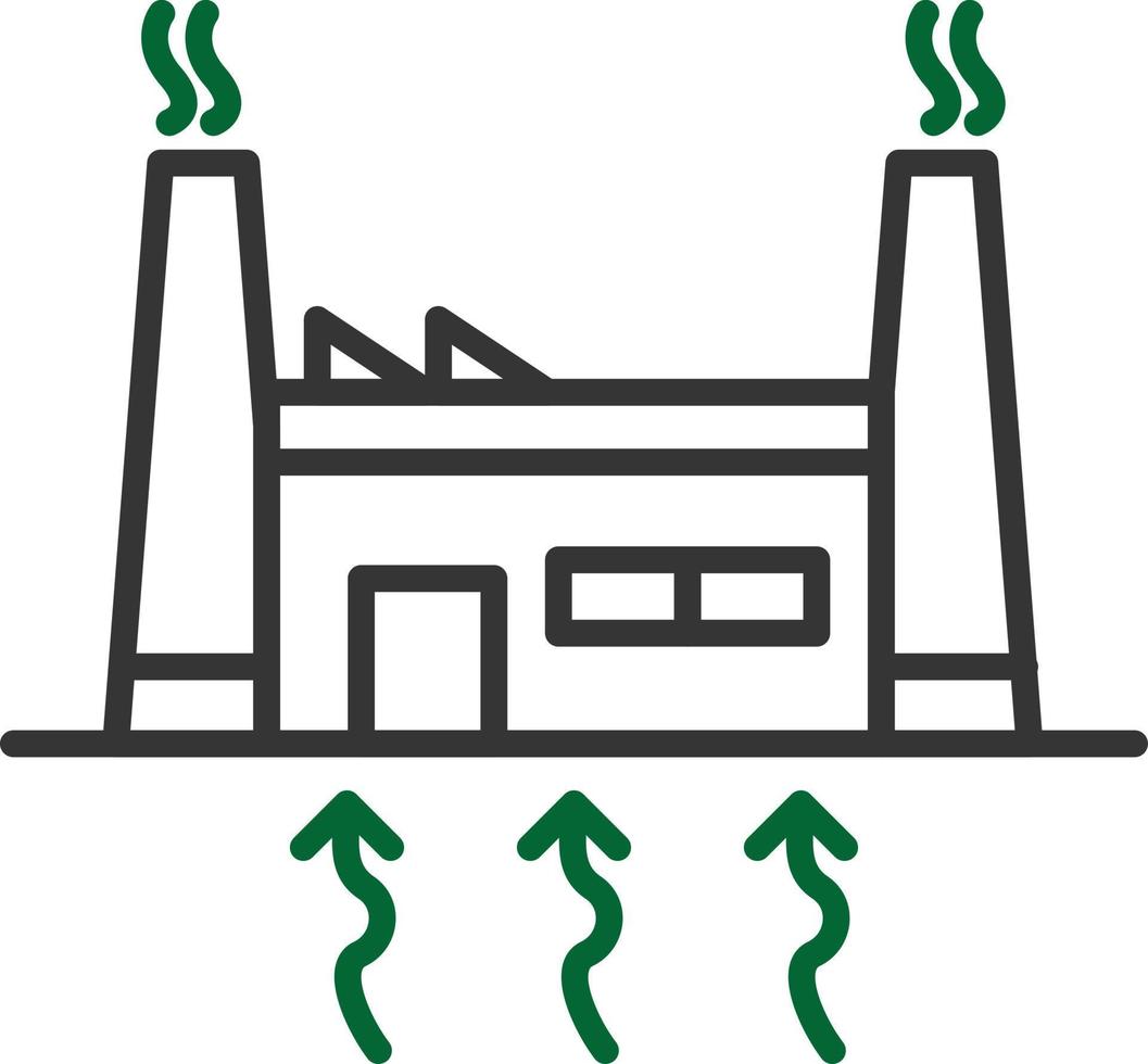 linea di energia geotermica bicolore vettore