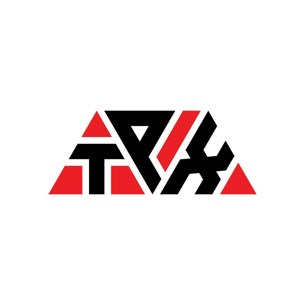 design del logo della lettera triangolare tpx con forma triangolare. monogramma di design del logo del triangolo tpx. modello di logo vettoriale triangolo tpx con colore rosso. logo triangolare tpx logo semplice, elegante e lussuoso. tpx