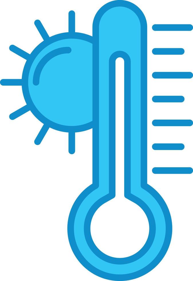 linea delle alte temperature riempita di blu vettore