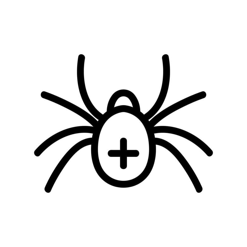 vettore icona ragno. illustrazione del simbolo del contorno isolato