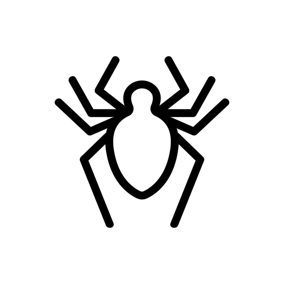vettore icona ragno. illustrazione del simbolo del contorno isolato