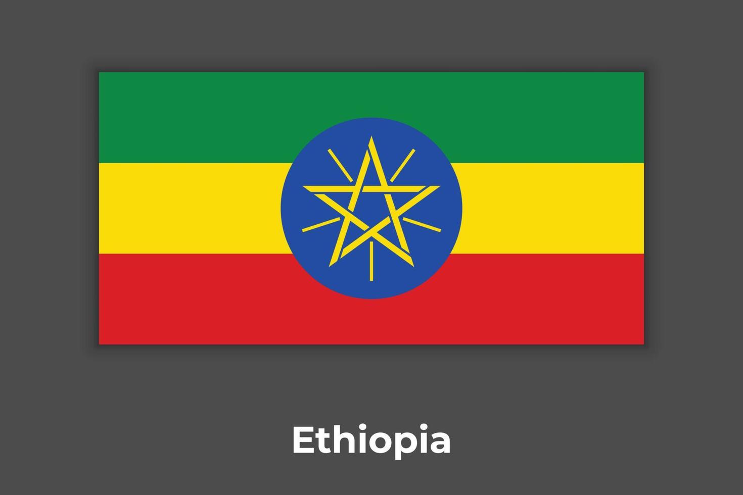 bandiera dell'Etiopia. bandiera dell'Etiopia. vettore piatto