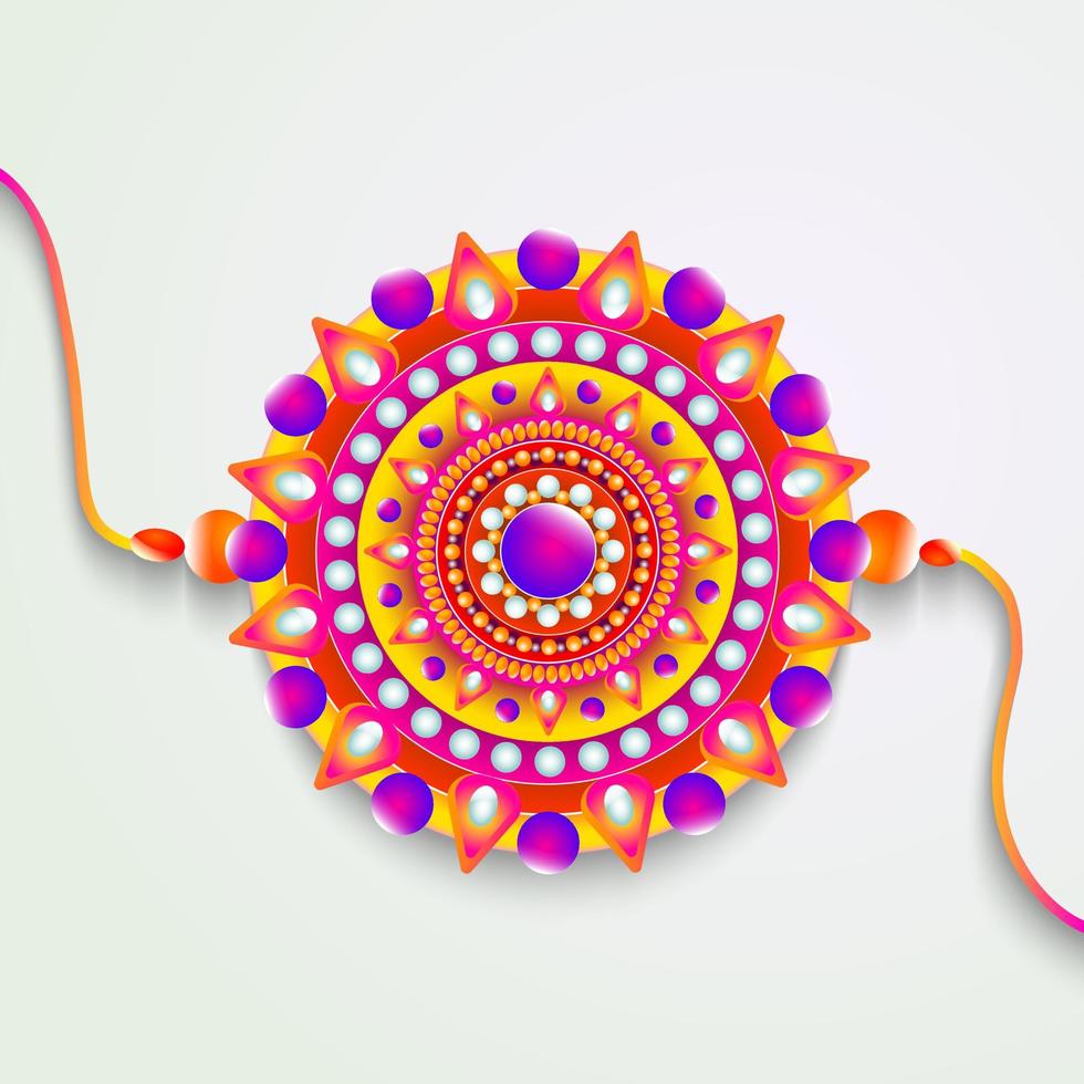 bellissimo ornamento rakhi raksha bandhan festival indiano sfondo elegante mandala decorativo celebrazione vettore