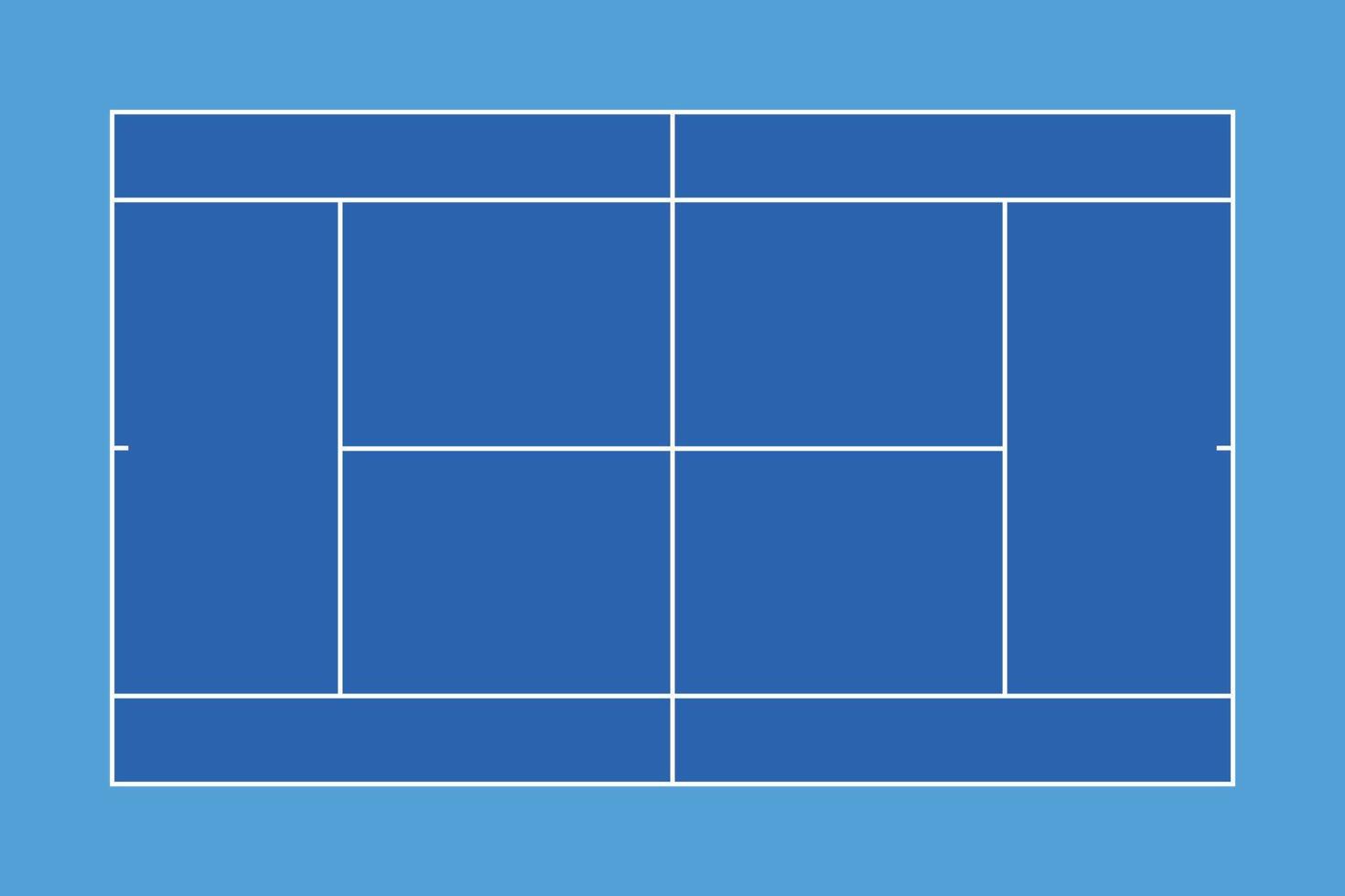 campo da tennis blu, tavola tattica vettore