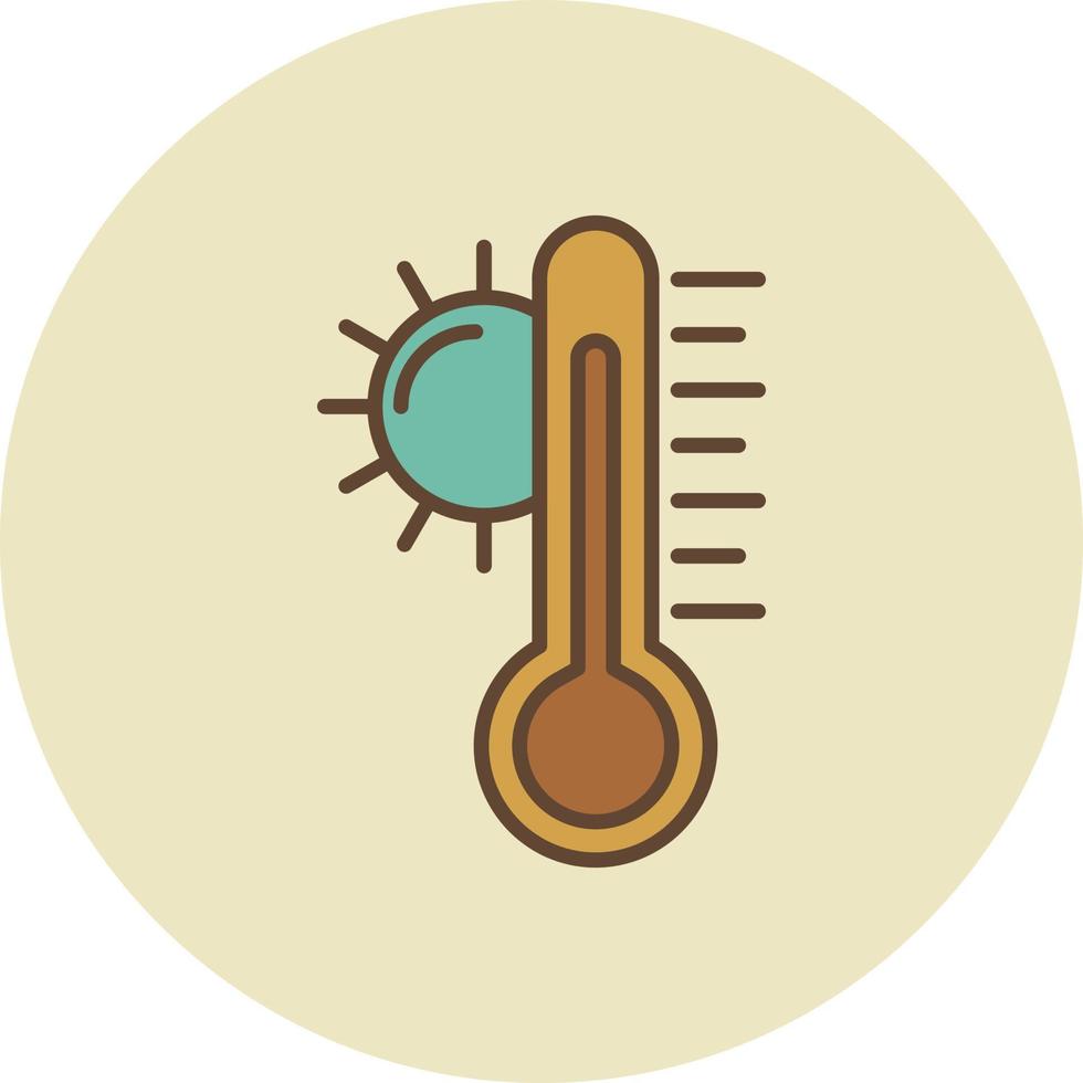 le alte temperature hanno riempito il retro vettore