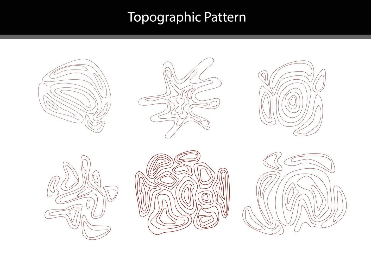 modello topografico e mappa geografica, linea astratta, illustrazione vettoriale