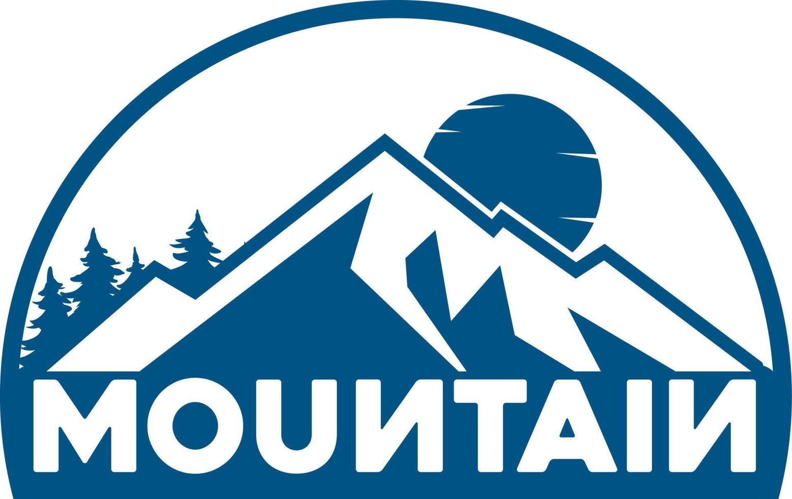 vettore semplice del modello di affari del logo della montagna