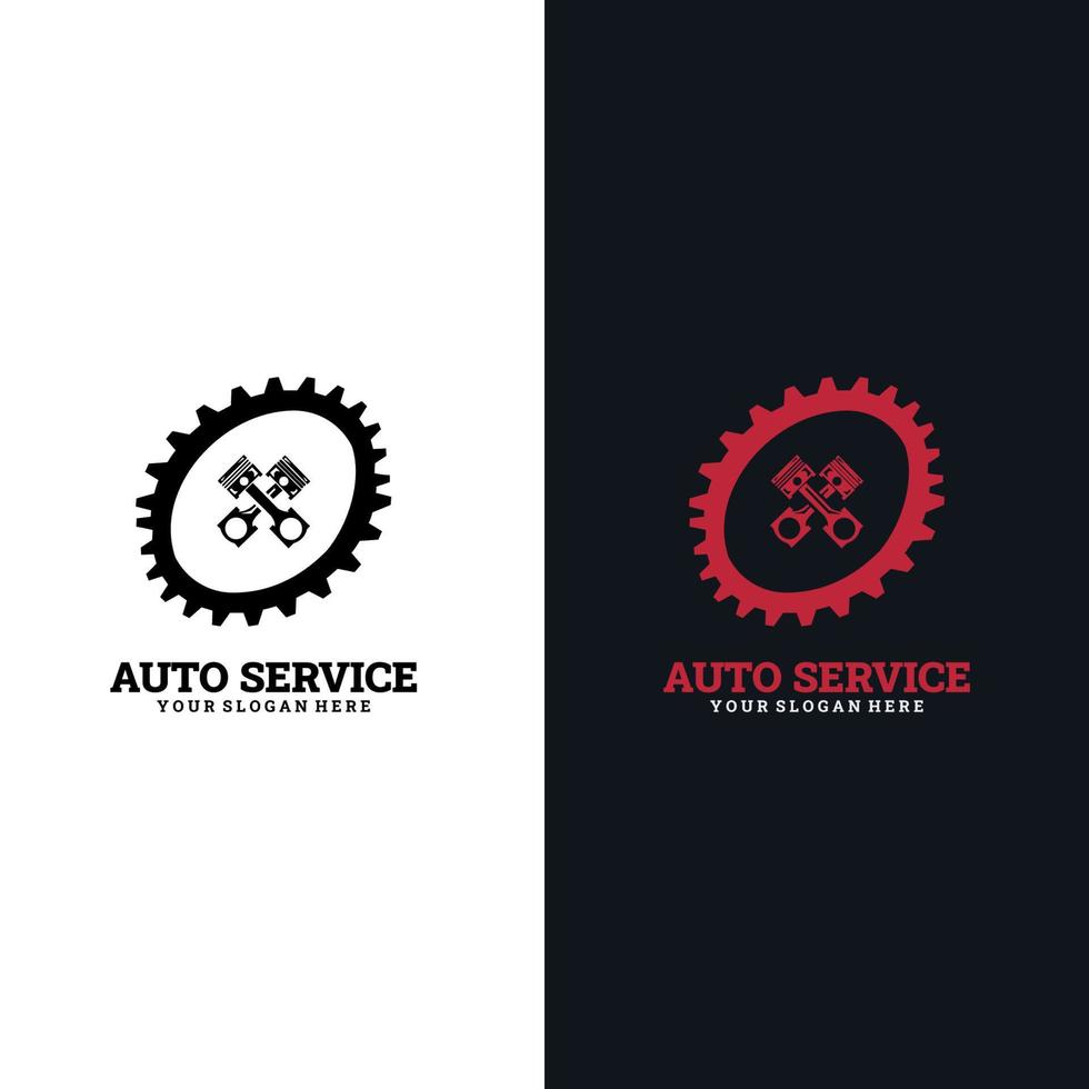 modello di logo di riparazione auto. logo servizio auto garage, negozio di marca di identità, segno di riparazione auto. vettore