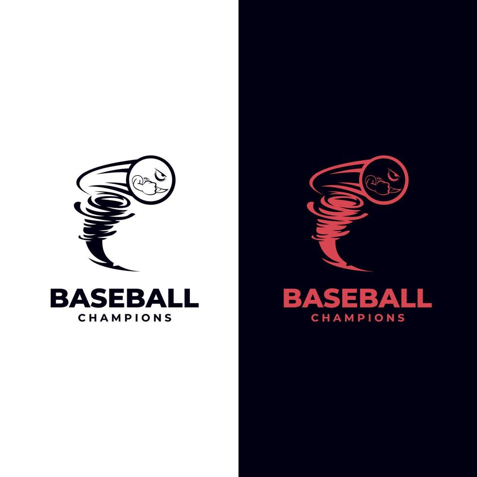 distintivo di baseball, logo sportivo, identità della squadra, illustrazione vettoriale