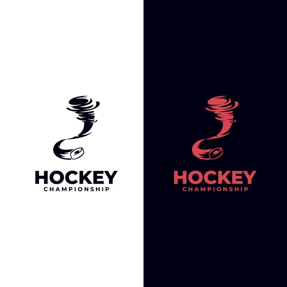 distintivo di hockey su ghiaccio, logo, modello di emblema, etichette di hockey su ghiaccio ed elementi di design vettore