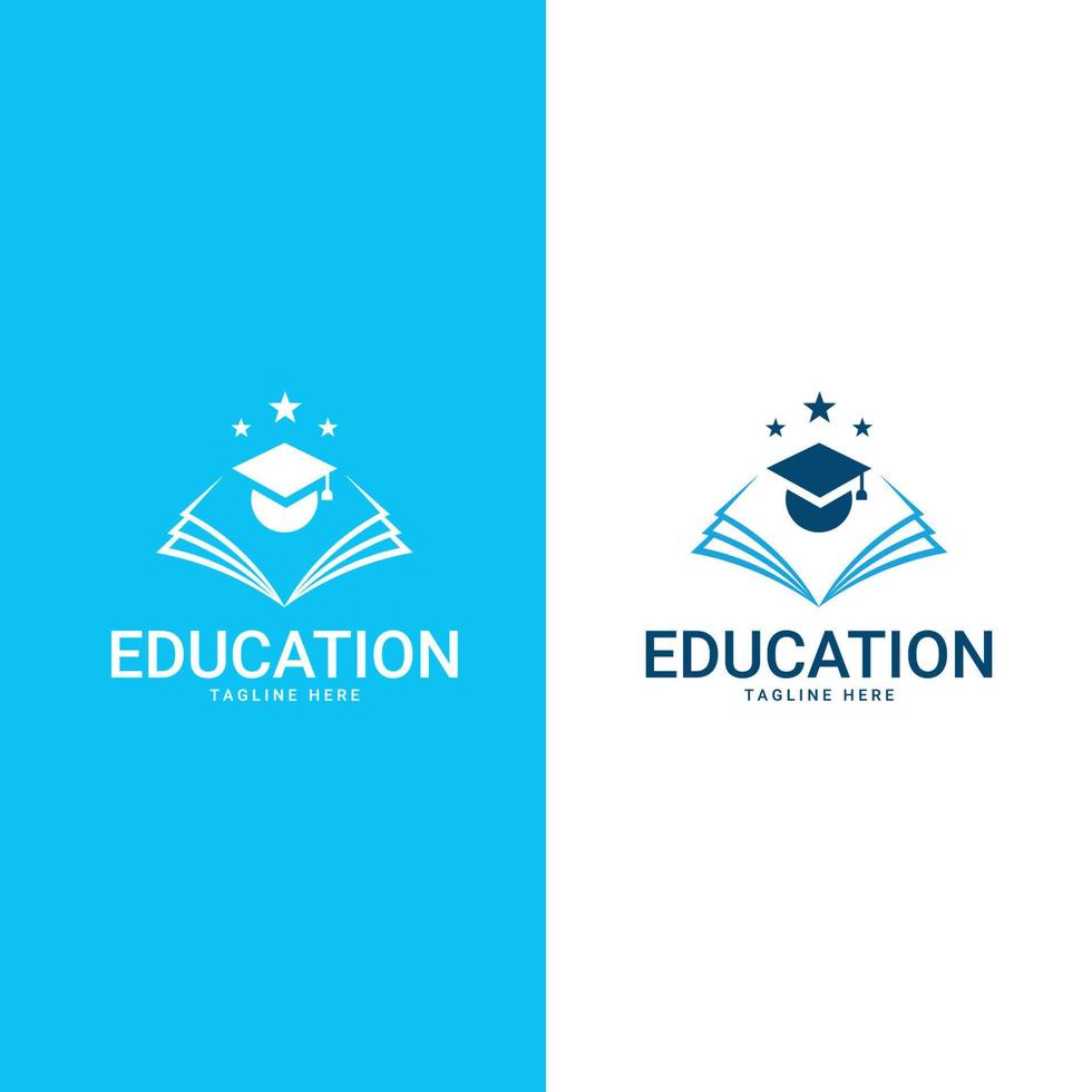 design dell'icona del logo di istruzione. adatto per il logo aziendale, la stampa, il digitale, l'icona, le app e altri scopi di materiale di marketing. insieme di logo di istruzione. vettore