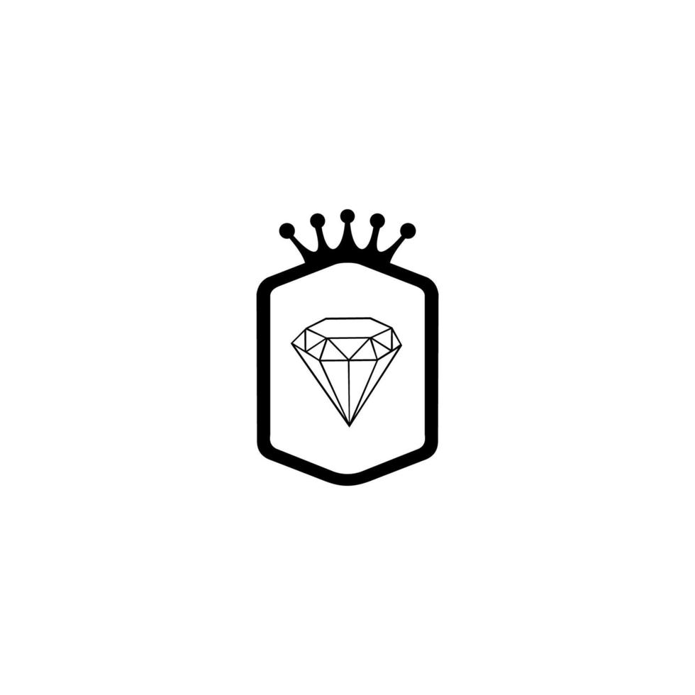 modello vettoriale del logo del diamante. simbolo per cosmetici e packaging, gioielli, prodotti artigianali o di bellezza