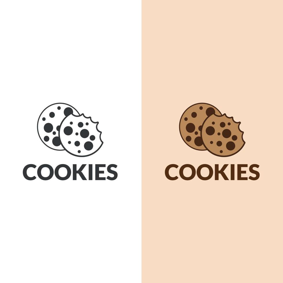 ispirazione per il design del logo biscotto. set di cookie logo concept design template vector, logotipo del marchio alimentare retrò vettore