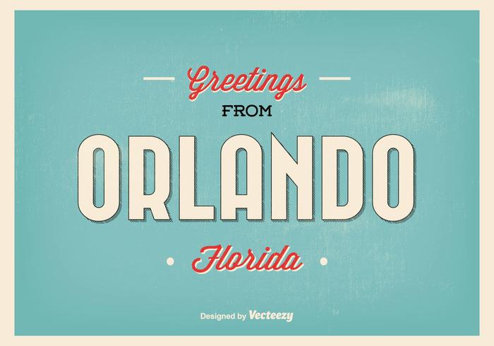 Illustrazione di saluto di Orlando Florida vettore