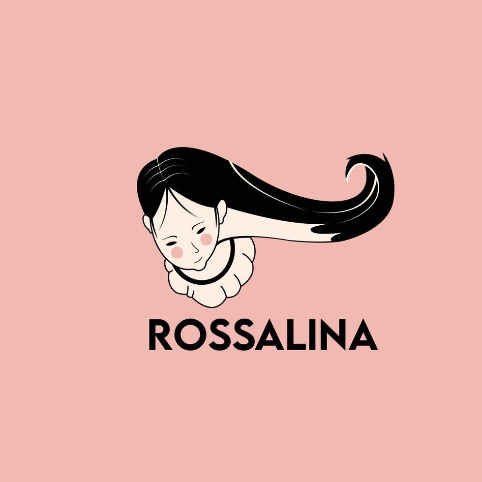 questo modello di design del logo del viso di bella donna. capelli, ragazza, simbolo s. concetto di design astratto per salone di bellezza, massaggi, riviste, cosmetici e spa. icone vettoriali premium.