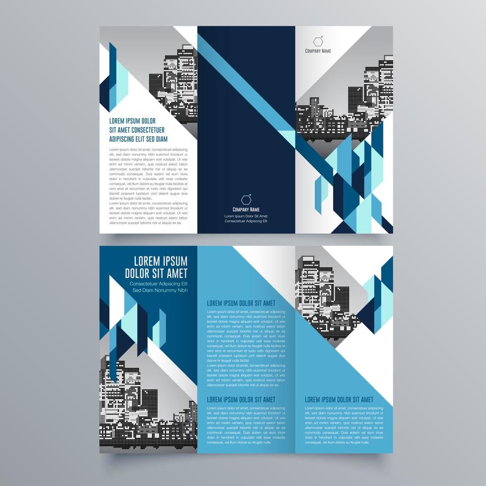 modello di brochure ripiegabile design geometrico minimalista per aziende e aziende. modello di vettore dell'opuscolo di concetto creativo.