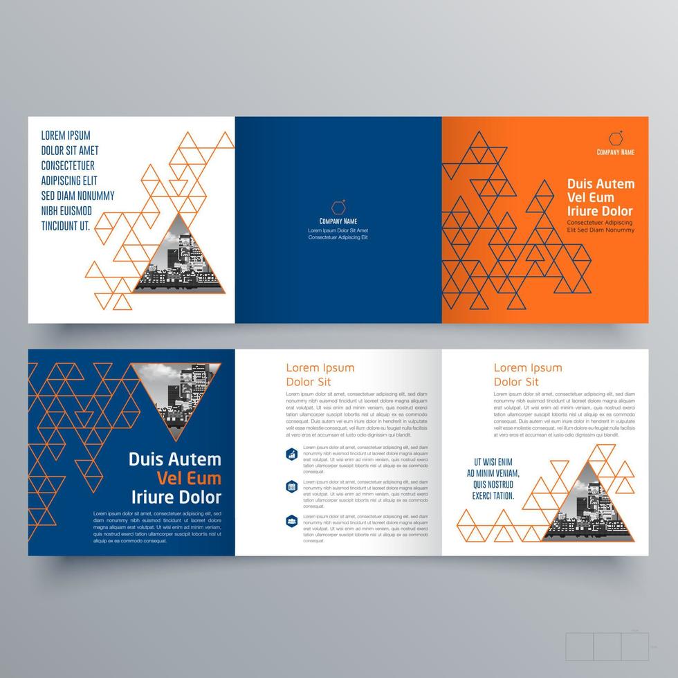 modello di brochure ripiegabile design geometrico minimalista per aziende e aziende. modello di vettore dell'opuscolo di concetto creativo.