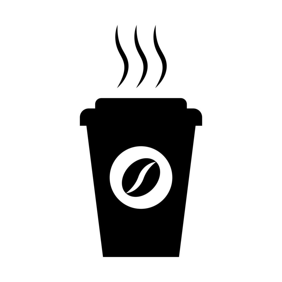 icona di vettore del caffè isolato su priorità bassa bianca