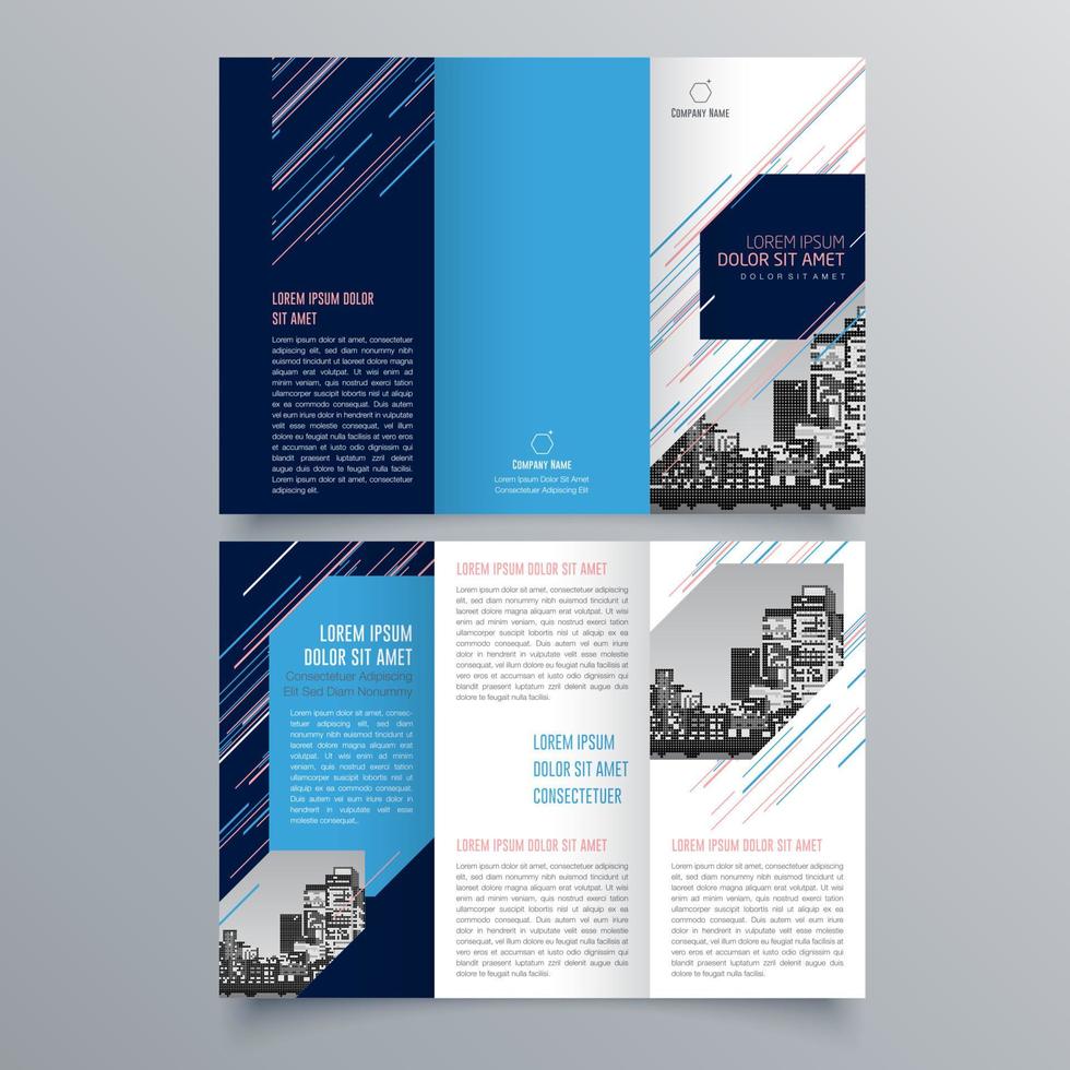 modello di brochure ripiegabile design geometrico minimalista per aziende e aziende. modello di vettore dell'opuscolo di concetto creativo.