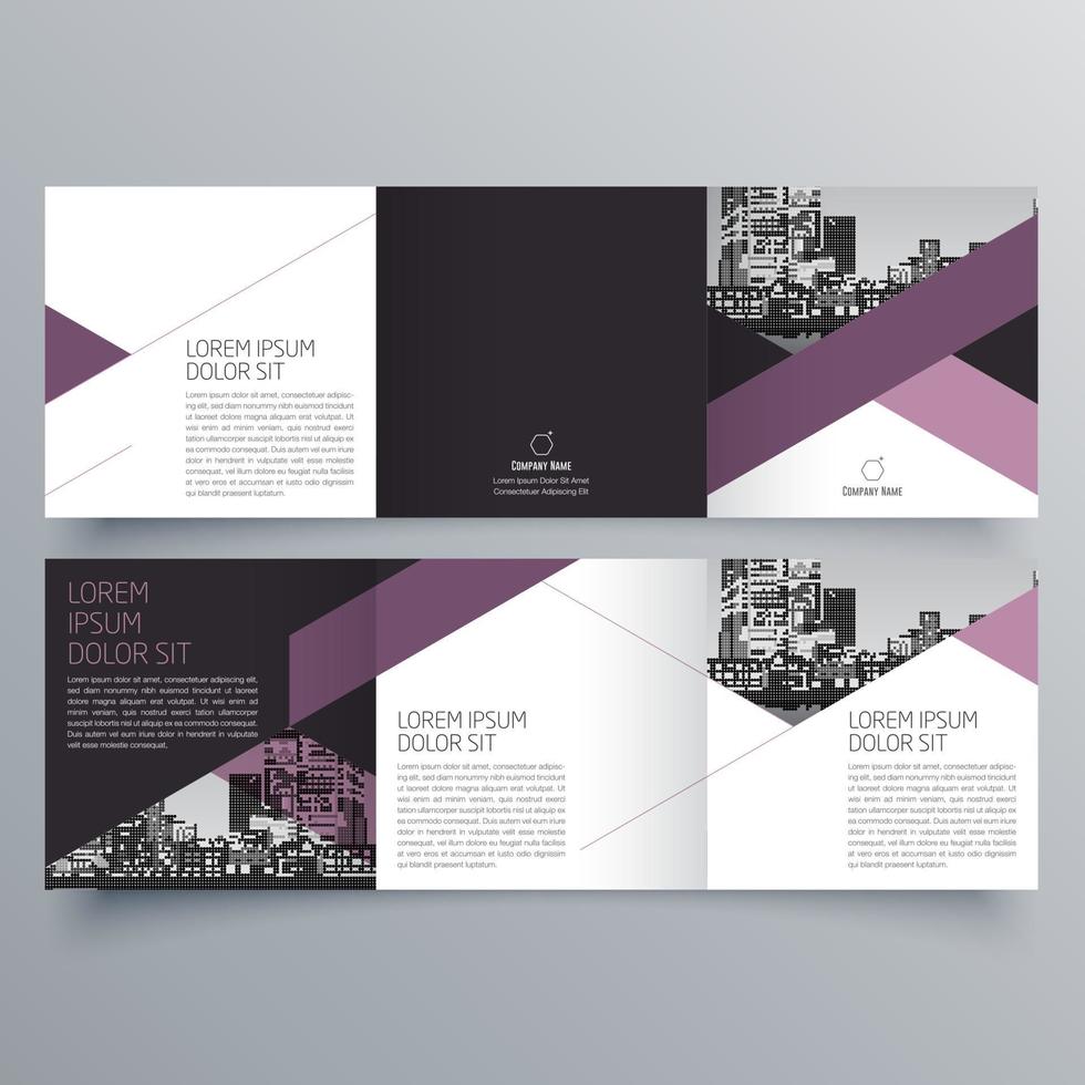 modello di brochure ripiegabile design geometrico minimalista per aziende e aziende. modello di vettore dell'opuscolo di concetto creativo.