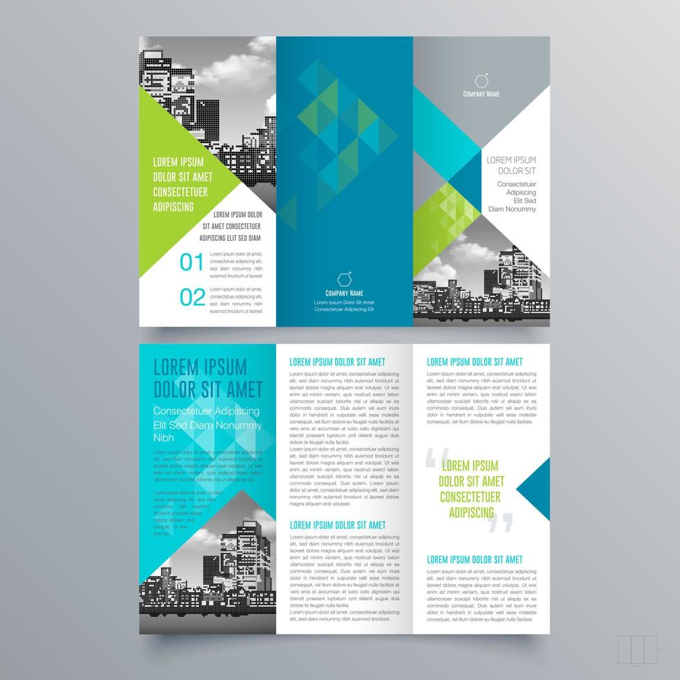 modello di brochure ripiegabile design geometrico minimalista per aziende e aziende. modello di vettore dell'opuscolo di concetto creativo.