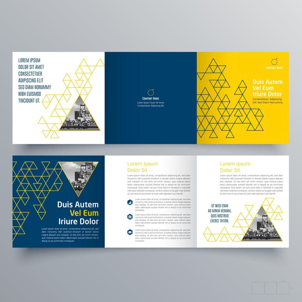 modello di brochure ripiegabile design geometrico minimalista per aziende e aziende. modello di vettore dell'opuscolo di concetto creativo.