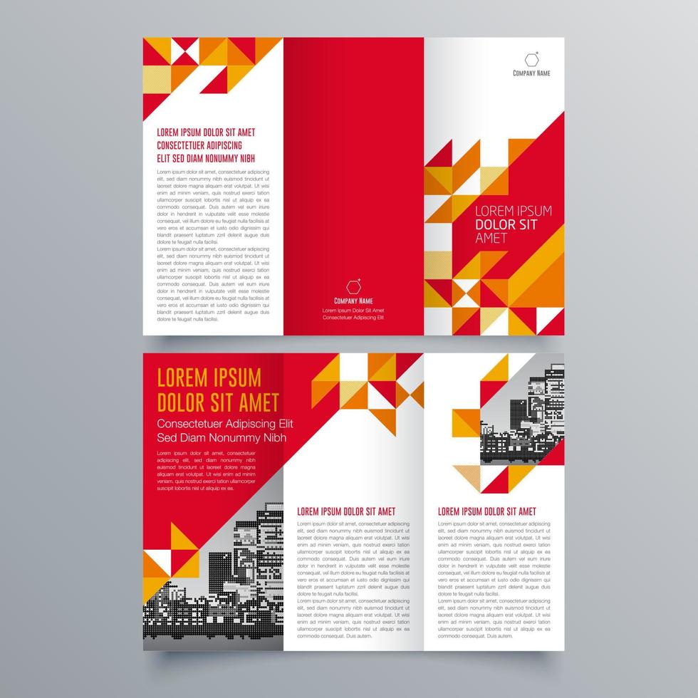 modello di brochure ripiegabile design geometrico minimalista per aziende e aziende. modello di vettore dell'opuscolo di concetto creativo.