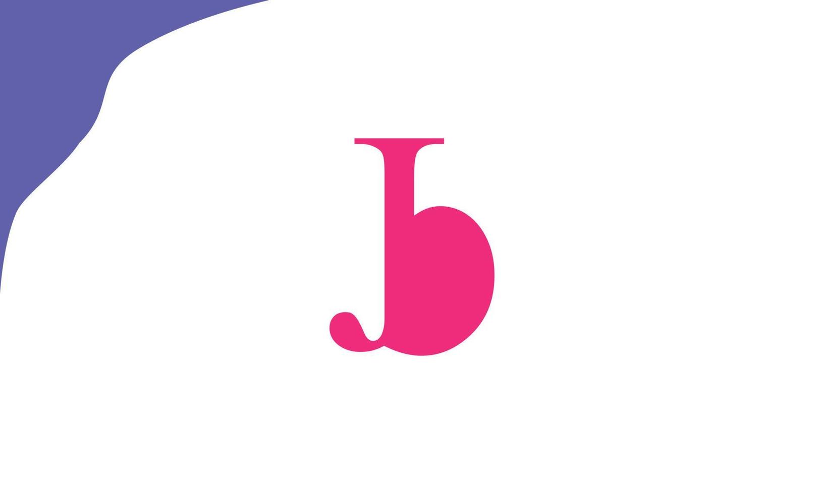 alfabeto lettere iniziali monogramma logo jb, bj, j e b vettore