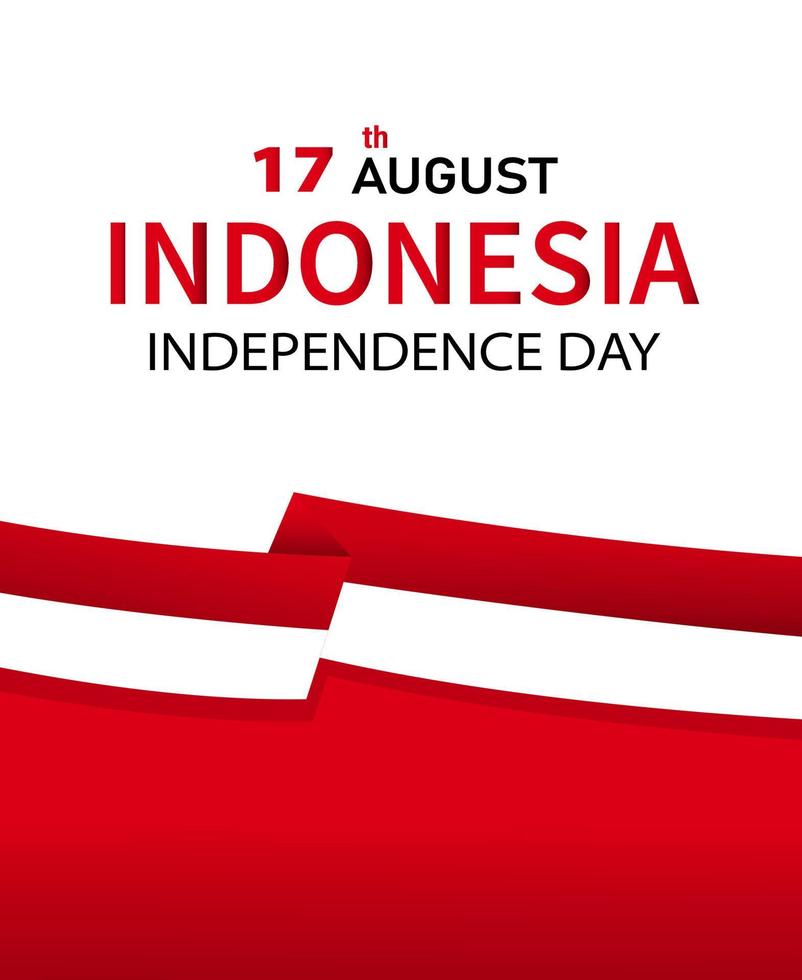 17 agosto, giorno dell'indipendenza dell'Indonesia. illustrazione vettoriale