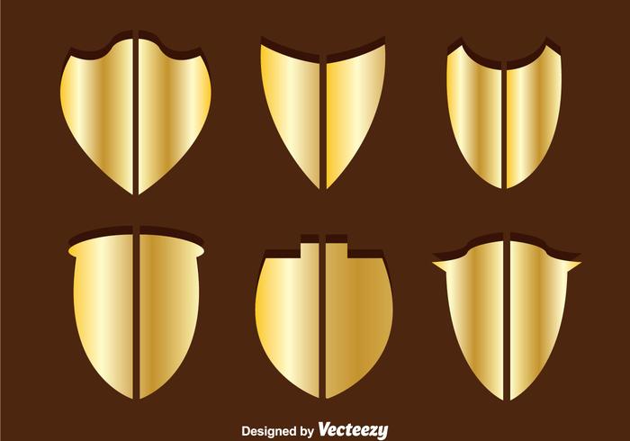 Vettori di forma di scudo d'oro