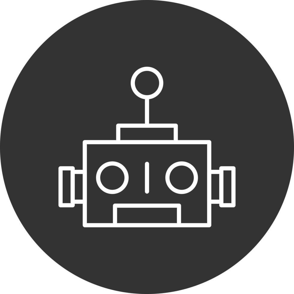 icona invertita della linea del robot vettore