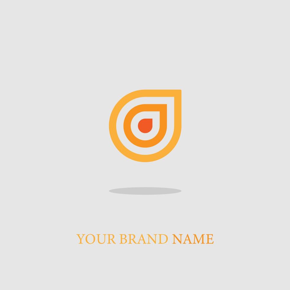 logo icona design indicazioni stradali ombra arancione lusso trendy semplice per aziende, eps 10 vettore