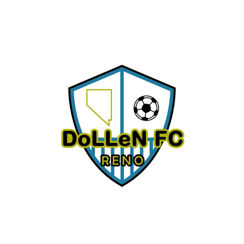 modello di disegno vettoriale del logo della squadra di calcio