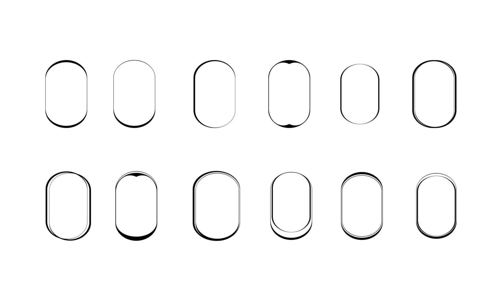 forma geometrica della struttura ovale minimalista vettore