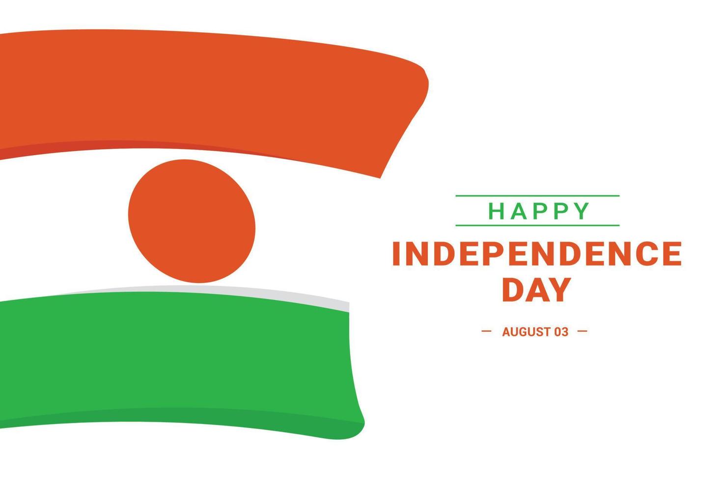 giorno dell'indipendenza del niger vettore