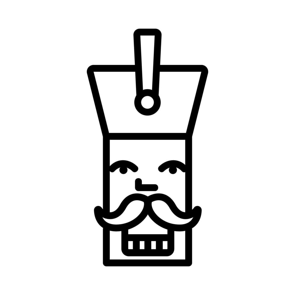 vettore icona schiaccianoci. illustrazione del simbolo del contorno isolato