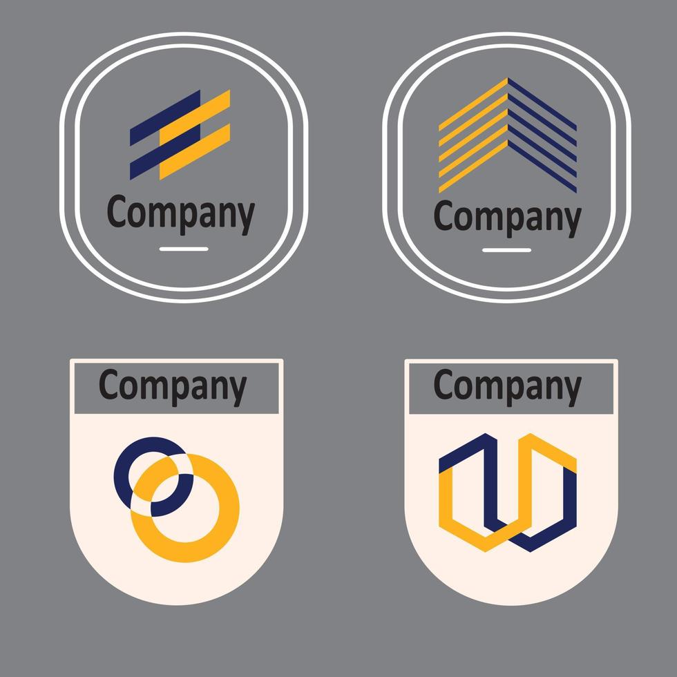 impostare idee di design per la collezione logo aziendale vettore