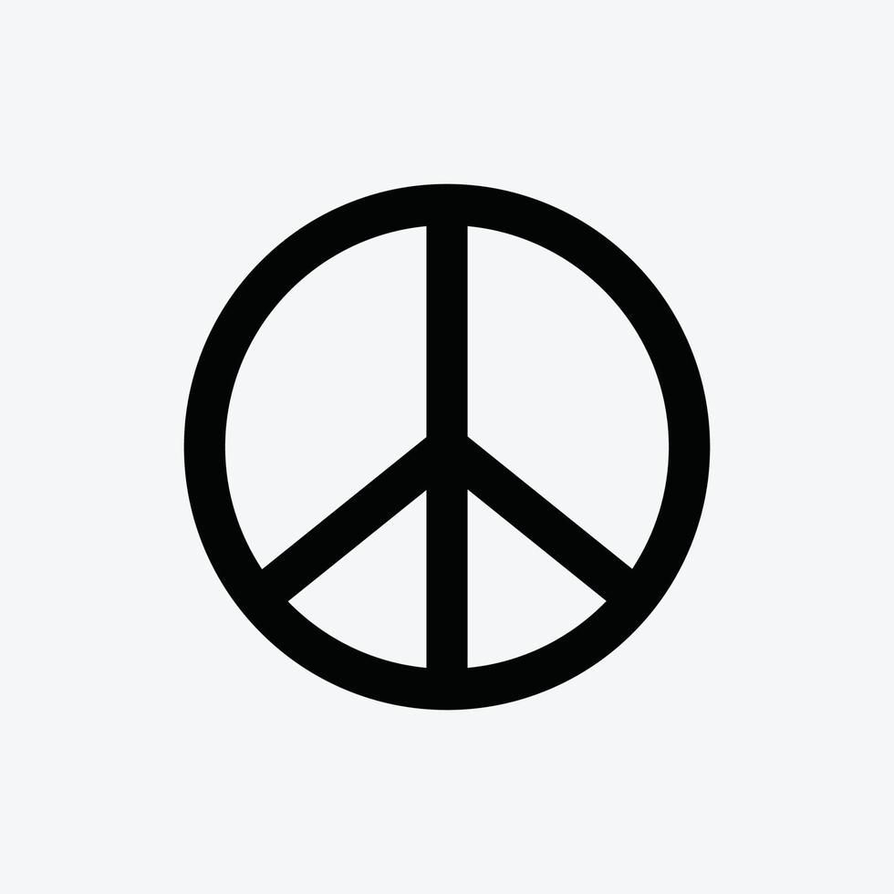 illustrazione di stile piatto dell'icona di pace vettore