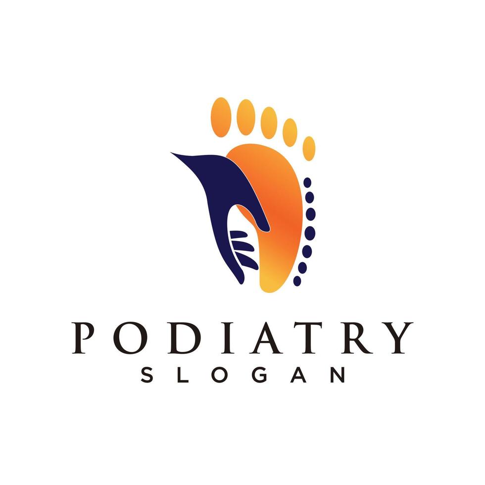 logo di podologia con vettore premium di design creativo