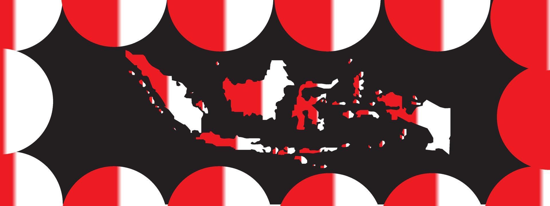 sfondo bianco e nero con mappa indonesia independent day.for dirgahayu indonesia 77. mappe indonesia Independence day 77th vettore